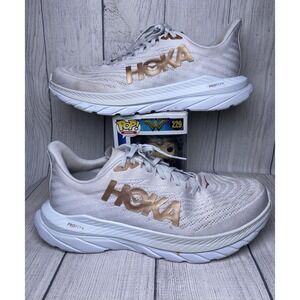 Men's Size 11D Hoka One One Mach 5 1127893 WCPP White Lace-Up Running Shoes